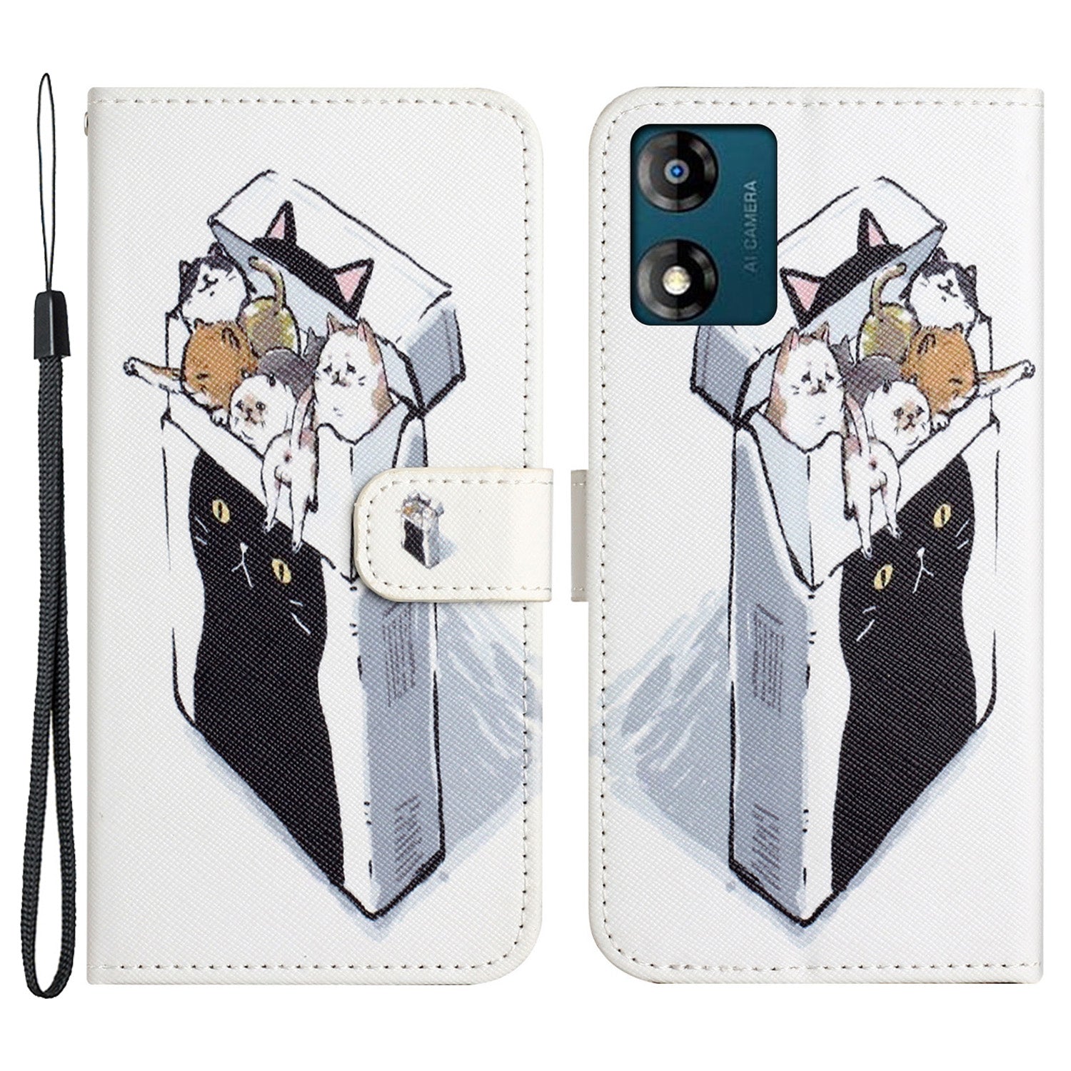 Wallet Case For Motorola Moto E13 4G Flip PU Leather 3D Pattern Printing Stand Phone Cover Wallet Case For Motorola Moto E13 4G Flip PU Leather 3D Pattern Printing Stand Phone Cover
